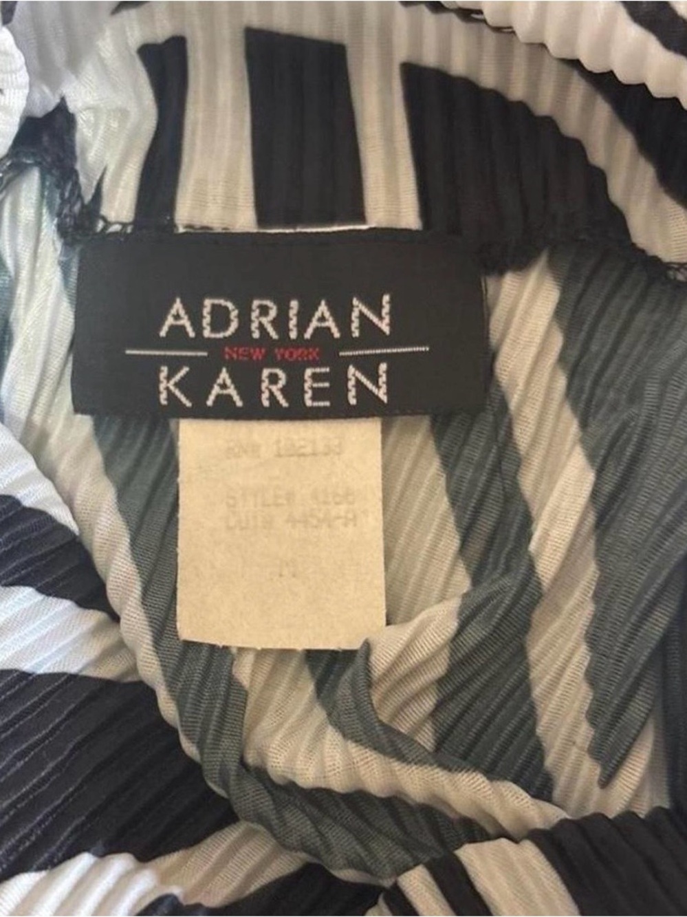 NWOT Deadstock Vtg Y2K Adrian Karen Plisse Dress M - Picture 5 of 5